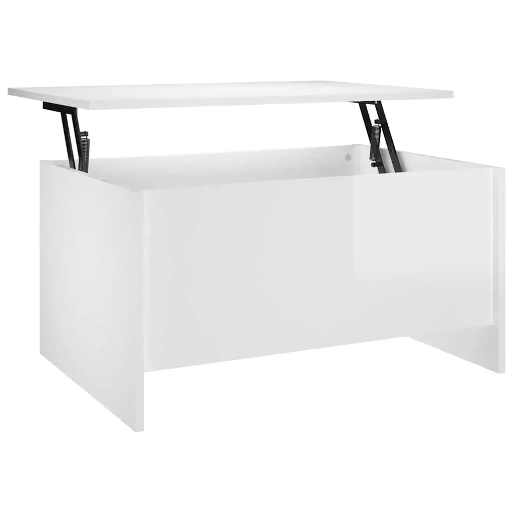 White High Gloss Lift Top Coffee Table