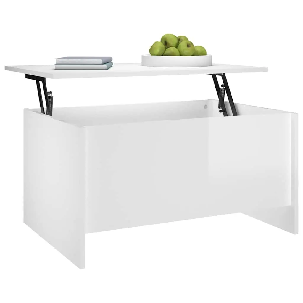 White High Gloss Lift Top Coffee Table