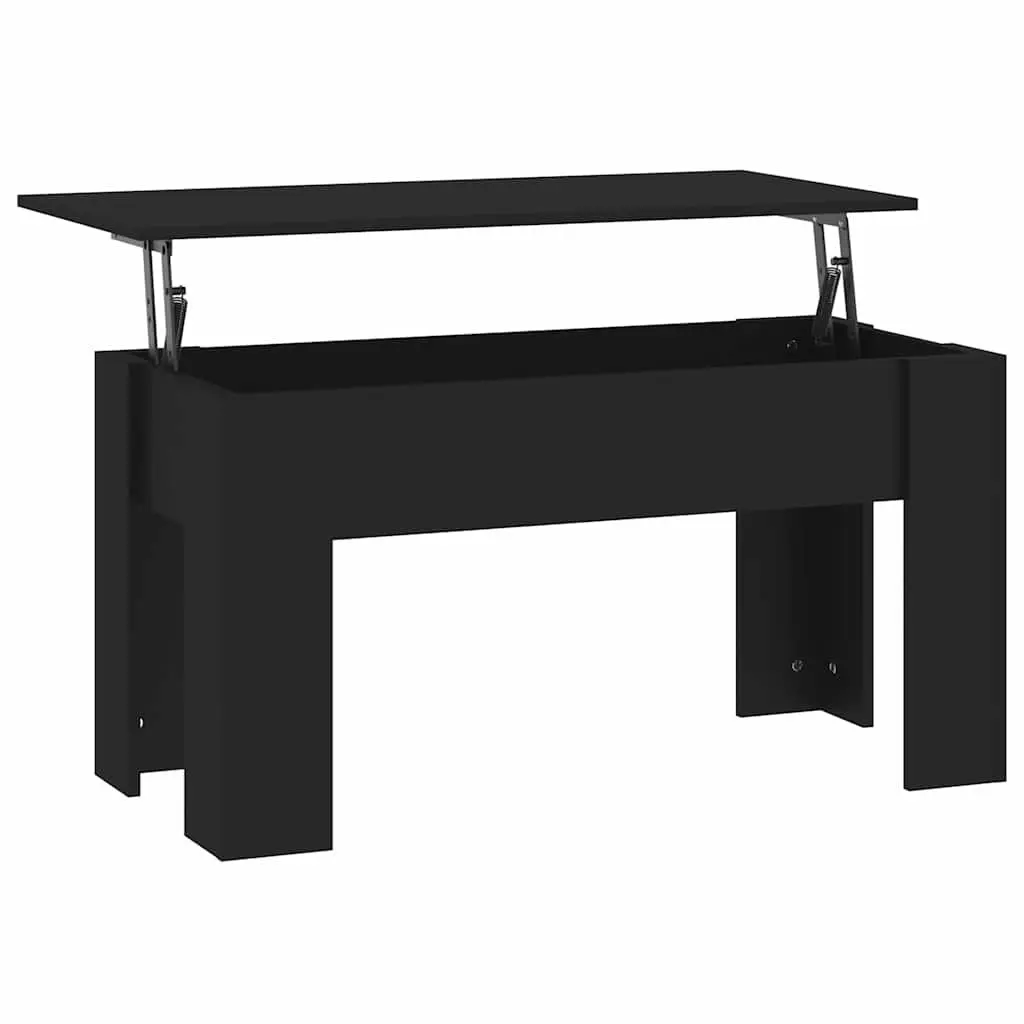 Lift Top Coffee Table Black Modern Living Room 101 x 49 x 52 cm