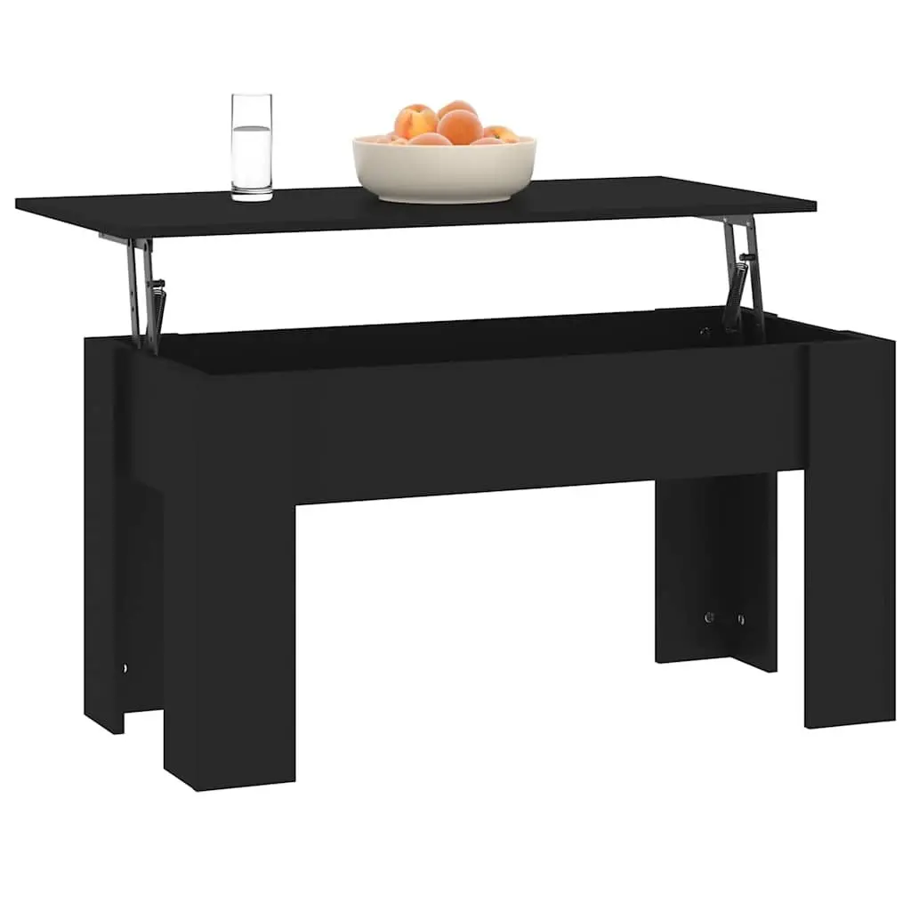 Lift Top Coffee Table Black Modern Living Room 101 x 49 x 52 cm