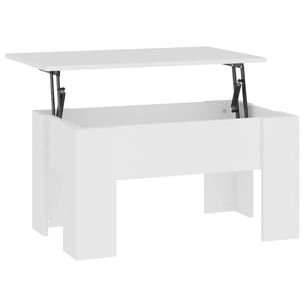 Coffee Table Lift-Top White Modern Living Room 79L x 49W x 41H cm