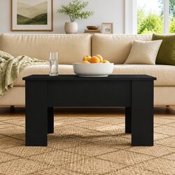 Black Lift-Top Coffee Table Dimensions: 79L x 49W x 41H cm