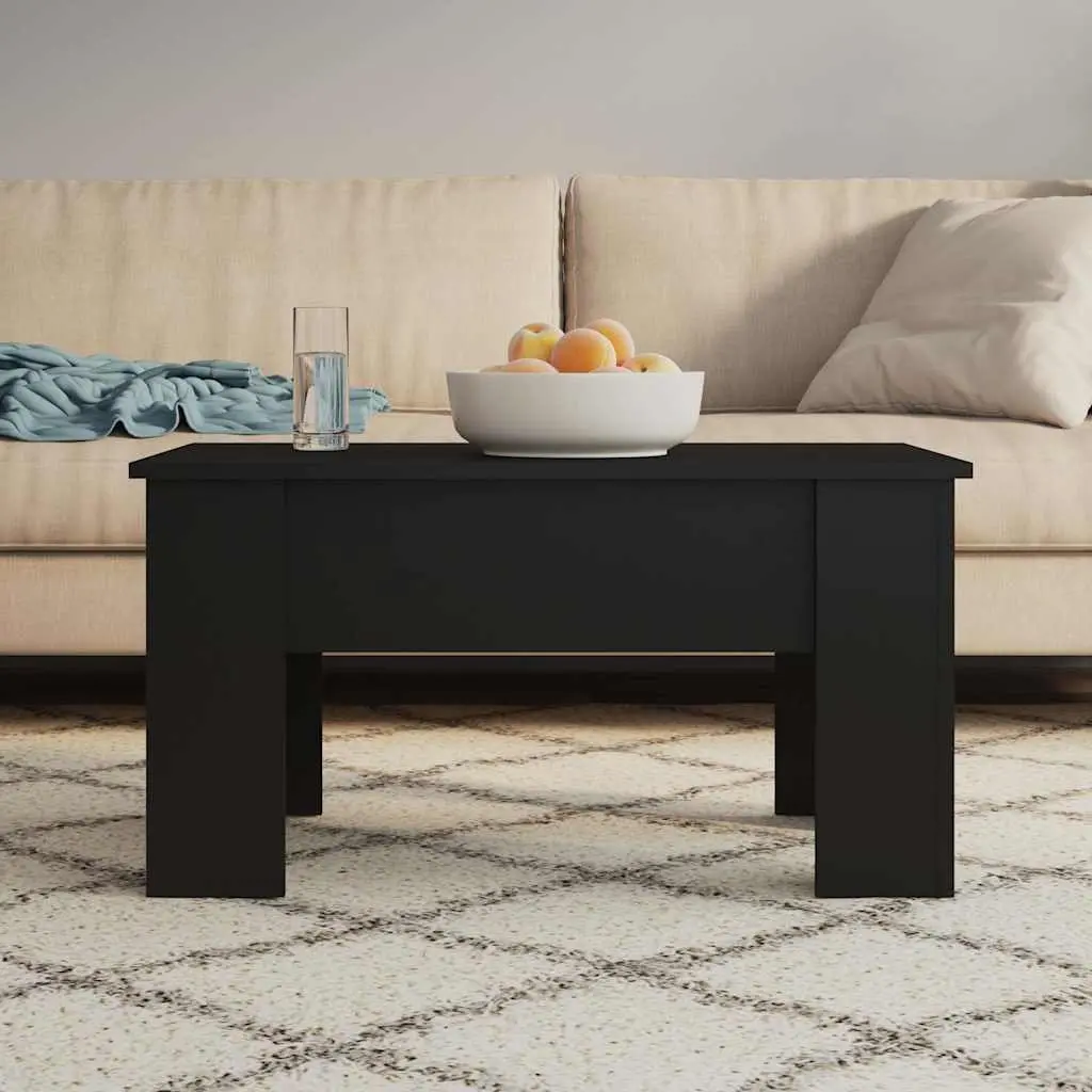 Coffee Table Lift Top Black for Living Room 79L x 49W x 41H cm