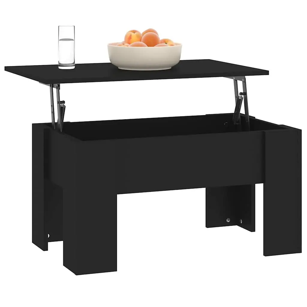 Coffee Table Lift Top Black for Living Room 79L x 49W x 41H cm