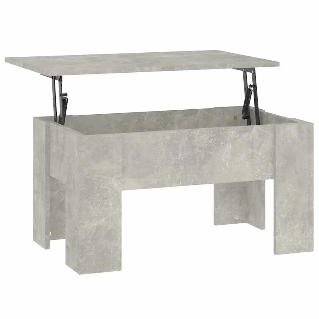 Engineered Wood Grey Coffee Table with Lift Top