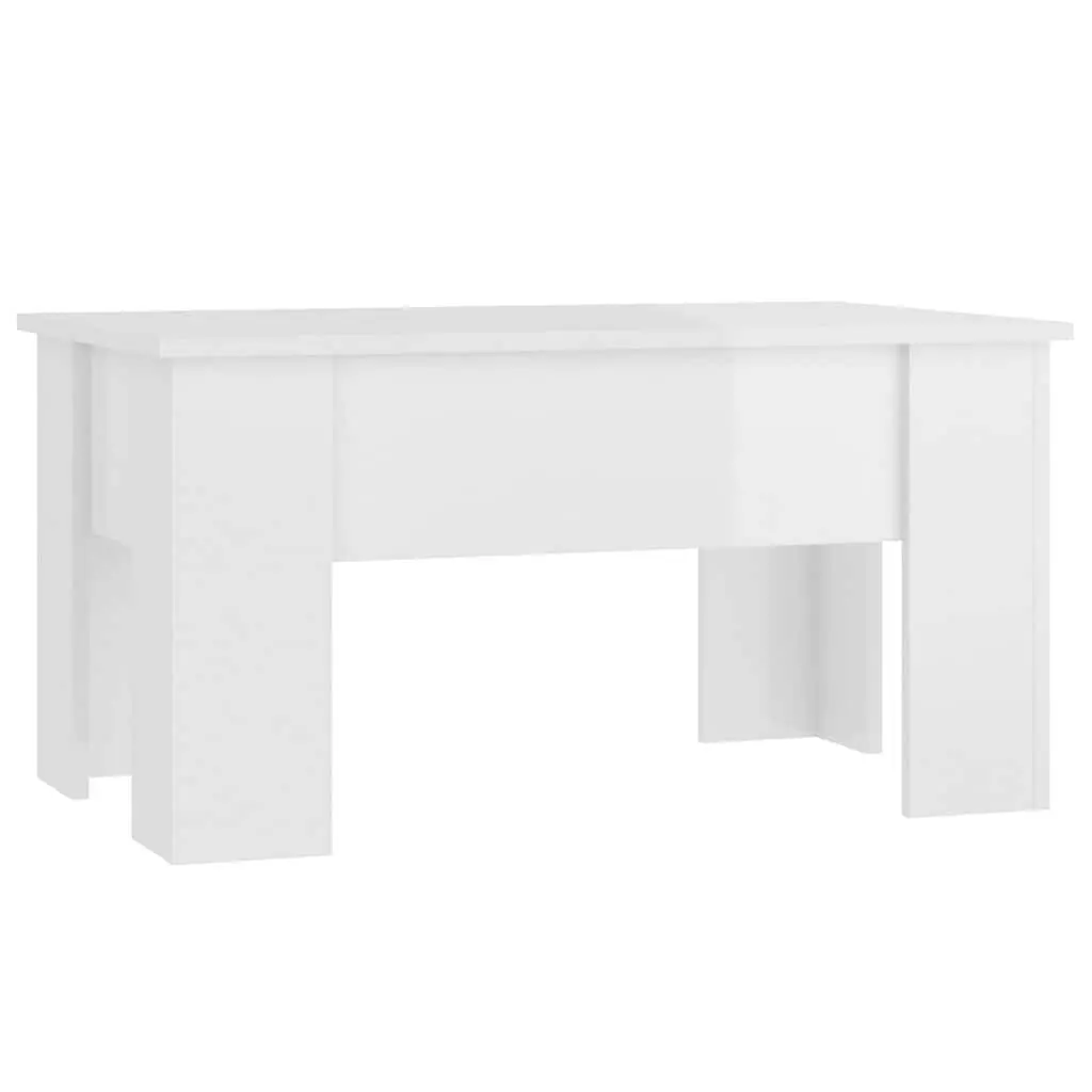 Coffee Table Lift Top High Gloss White Storage Compartment Living Room Furniture