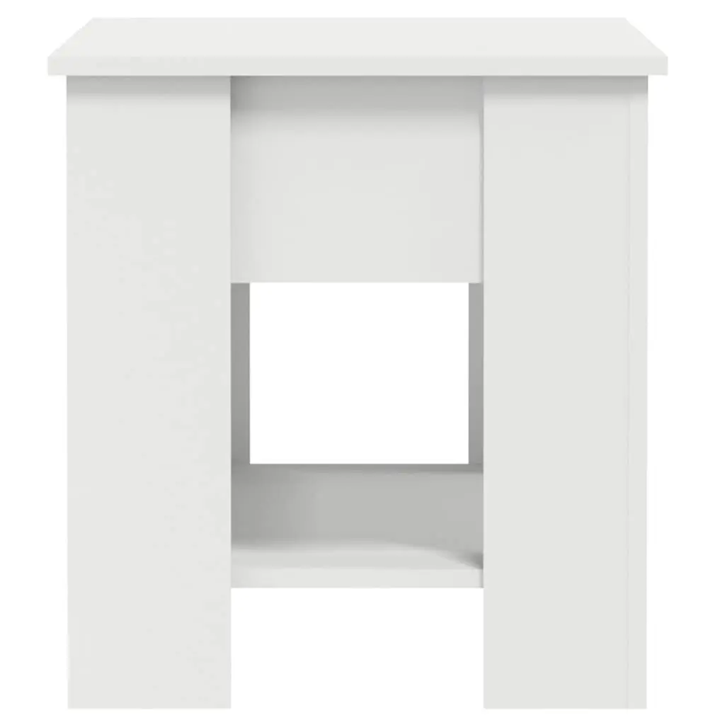 Engineered Wood White Coffee Table, 101x49x52 cm