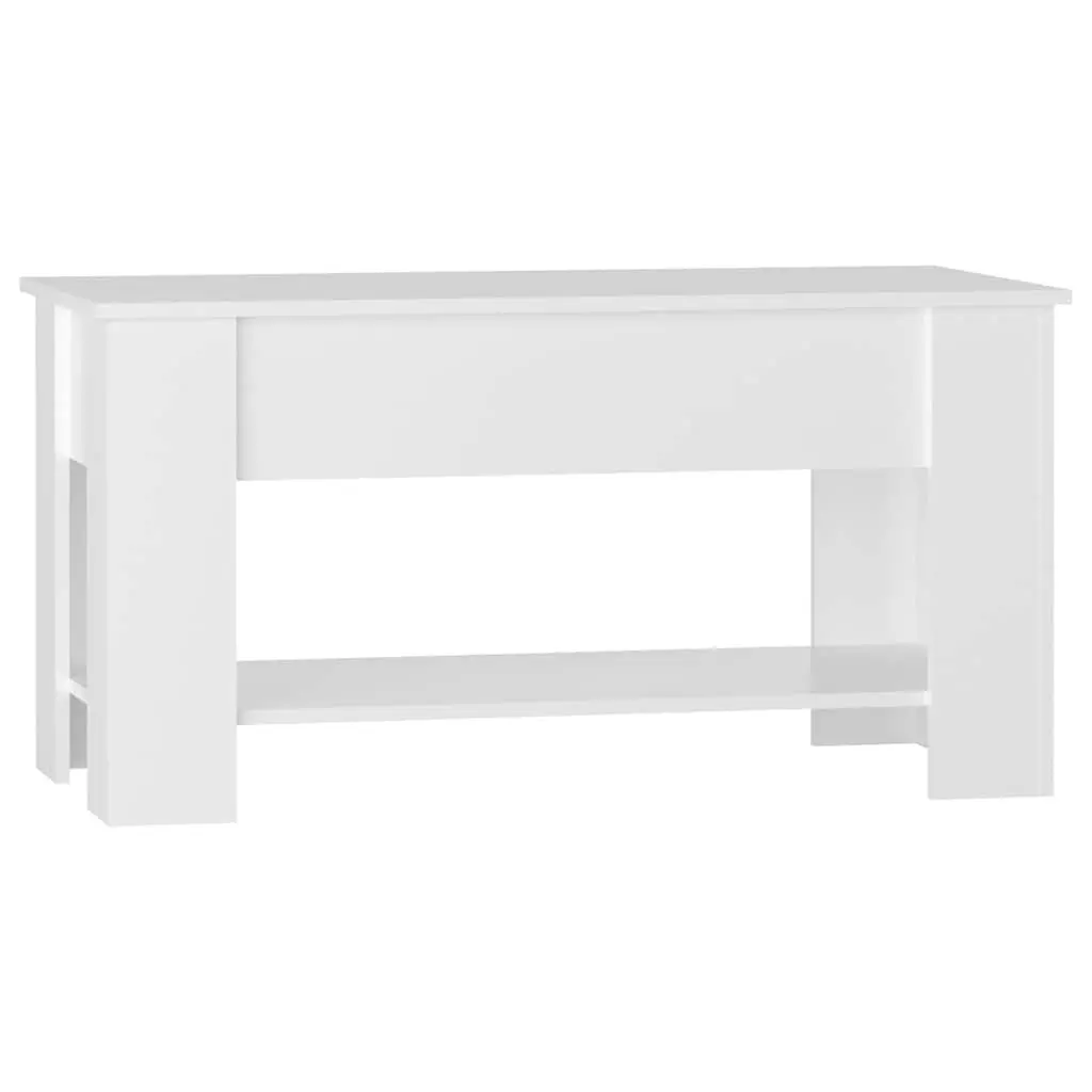Coffee Table Lift-Top White High Gloss Modern Living Room Furniture Storage