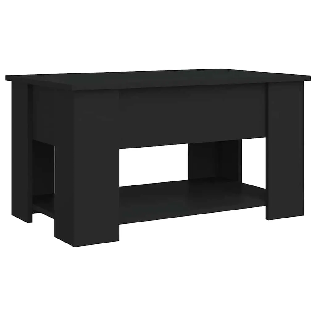 Coffee Table Black Lift-Top Design Living Room Furniture Engineered Wood Storage