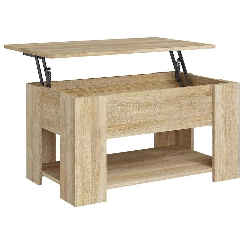 Brown Coffee Table with Lift Top