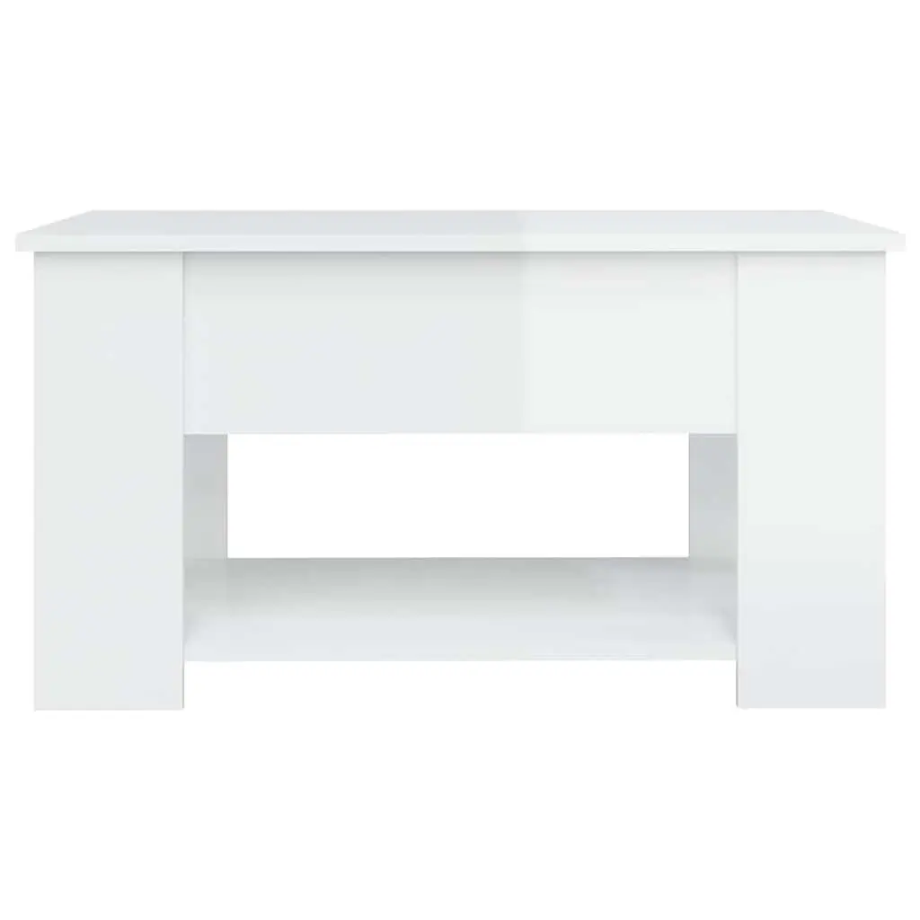 Coffee Table White Lift Top Engineered Wood Storage Living Room Furniture