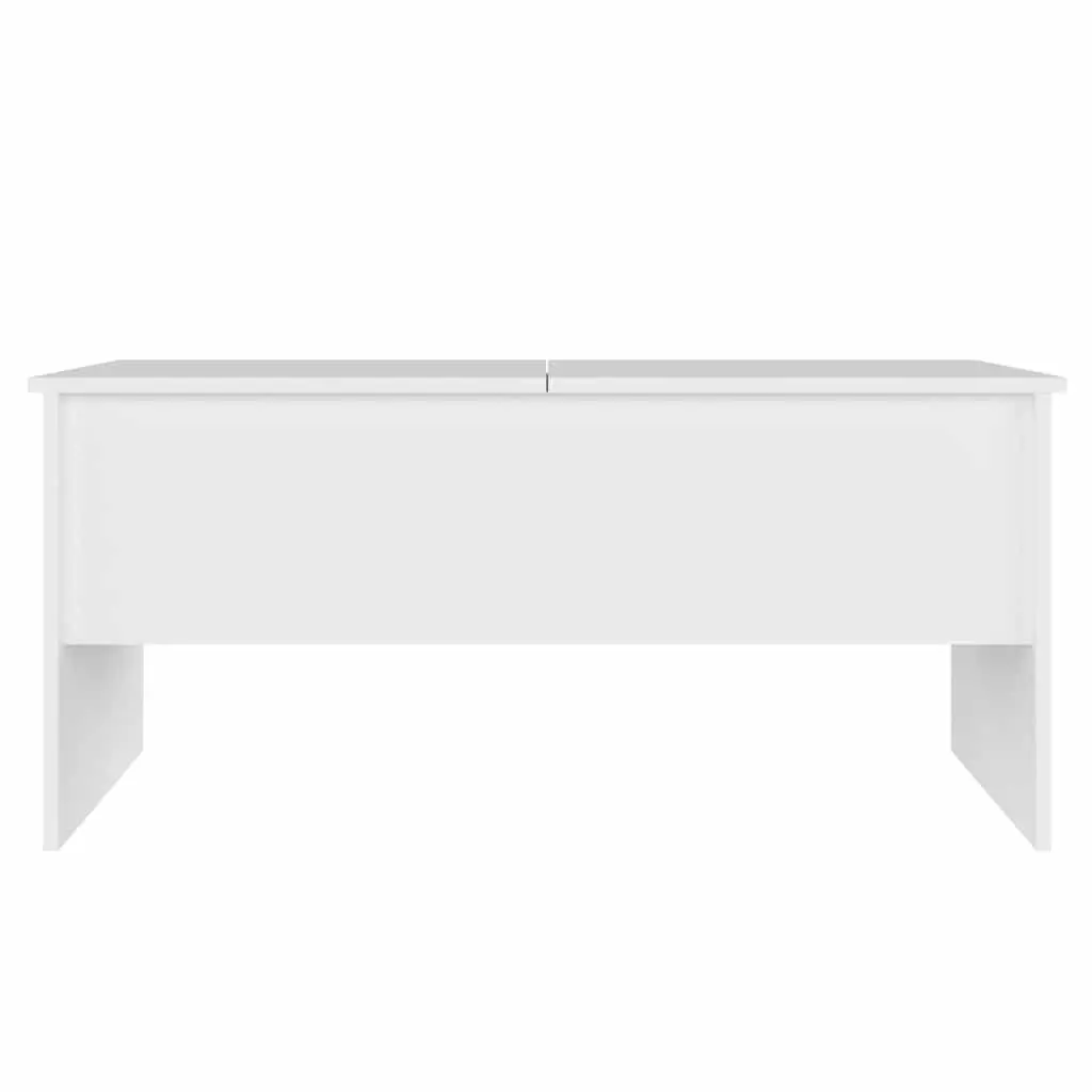 Coffee Table in White Engineered Wood, 102L x 50.5W cm