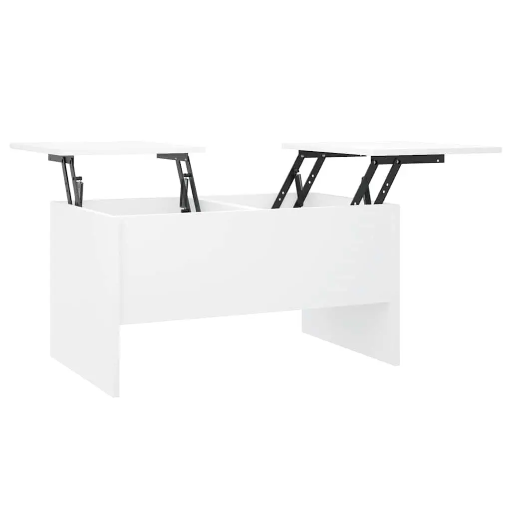 Coffee Table for Living Room White Lift Top Storage Compartments 80 x 50 x 42.5 cm