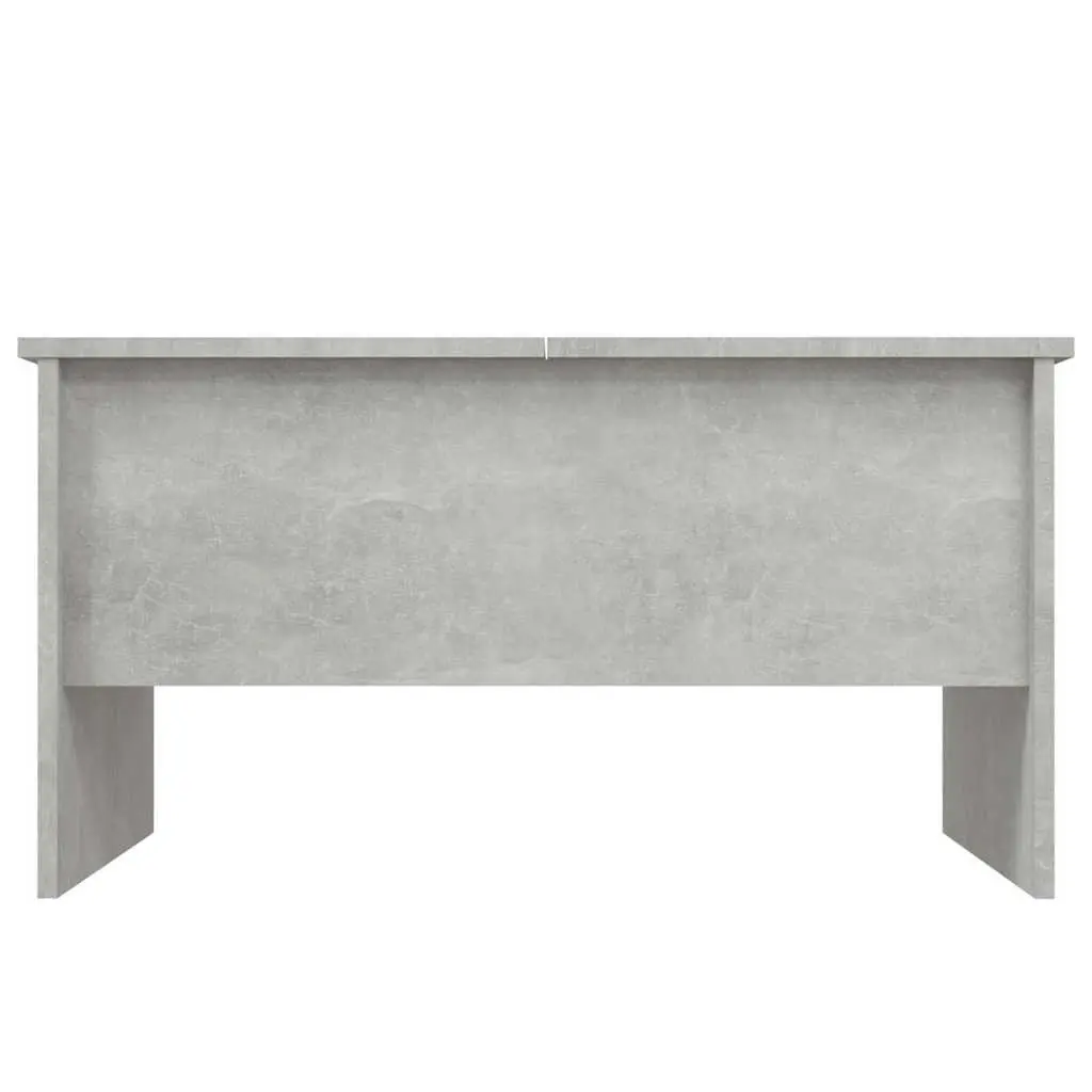 Coffee Table Grey Engineered Wood Hidden Storage Compartments Adjustable