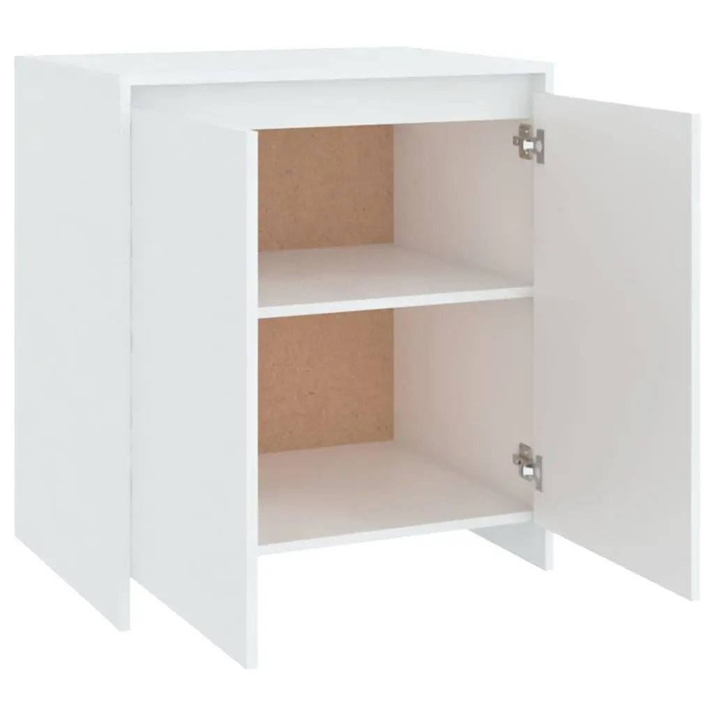 Sideboard Cabinet White Storage Furniture 2 Door Buffet Display Unit Decor
