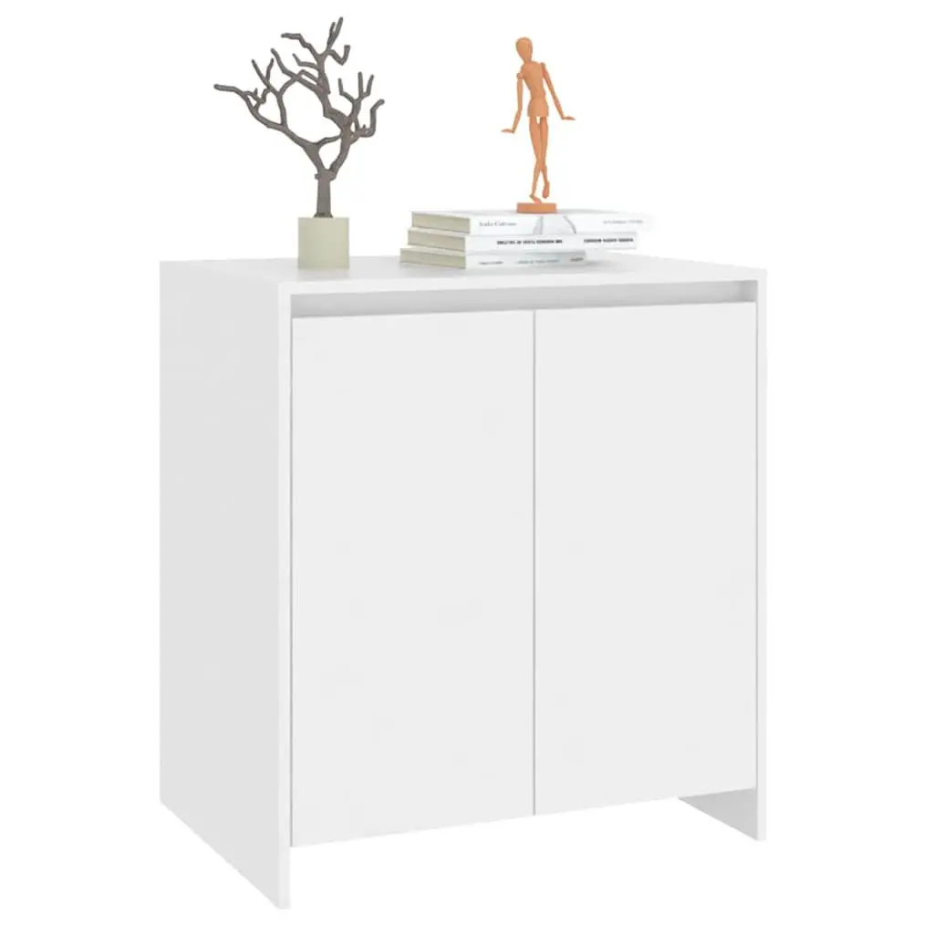 Sideboard Cabinet White Storage Furniture 2 Door Buffet Display Unit Decor