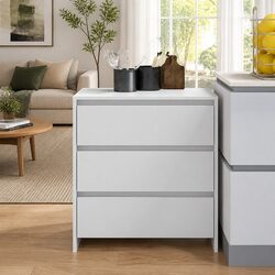 Specifications of White 3-Drawer Sideboard Storage Cabinet