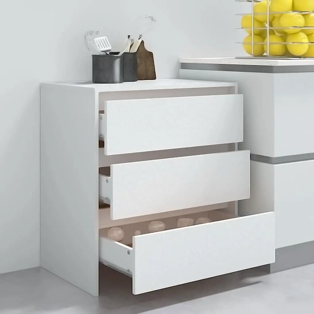 Sideboard White Storage Cabinet Living Room 70W x 41D x 75H cm