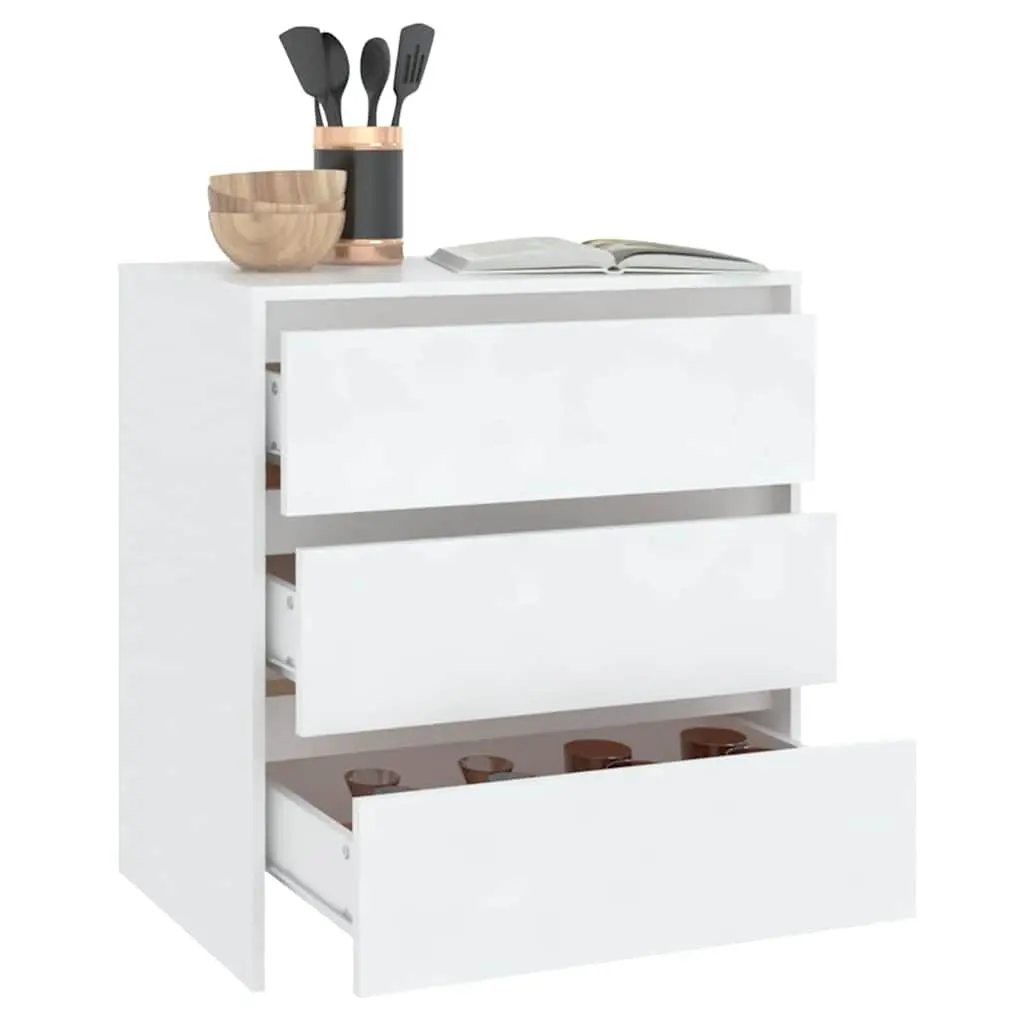 Sideboard White Storage Cabinet Living Room 70W x 41D x 75H cm