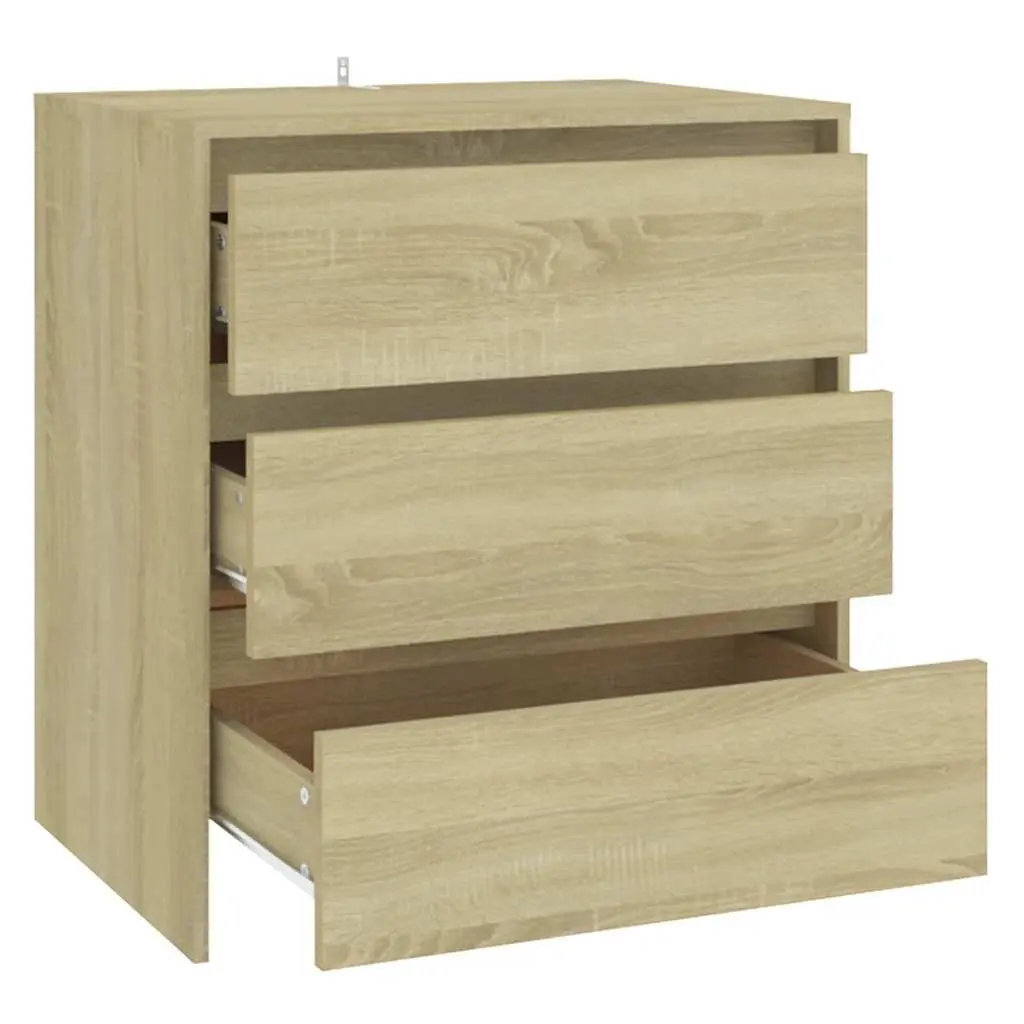 Sideboard for Living Room 70W x 41D x 75H cm Brown with 3 Drawers