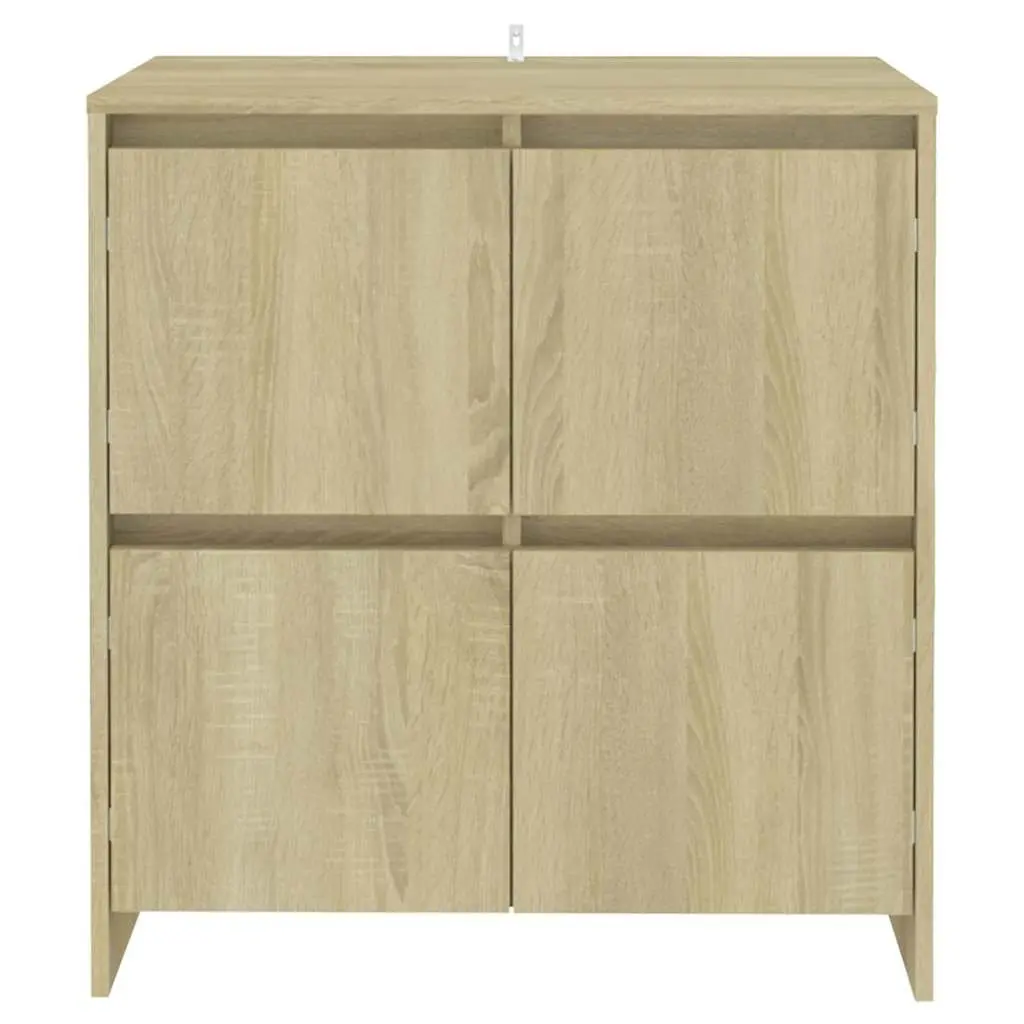4-Door Minimalist Brown Sideboard Storage Cabinet