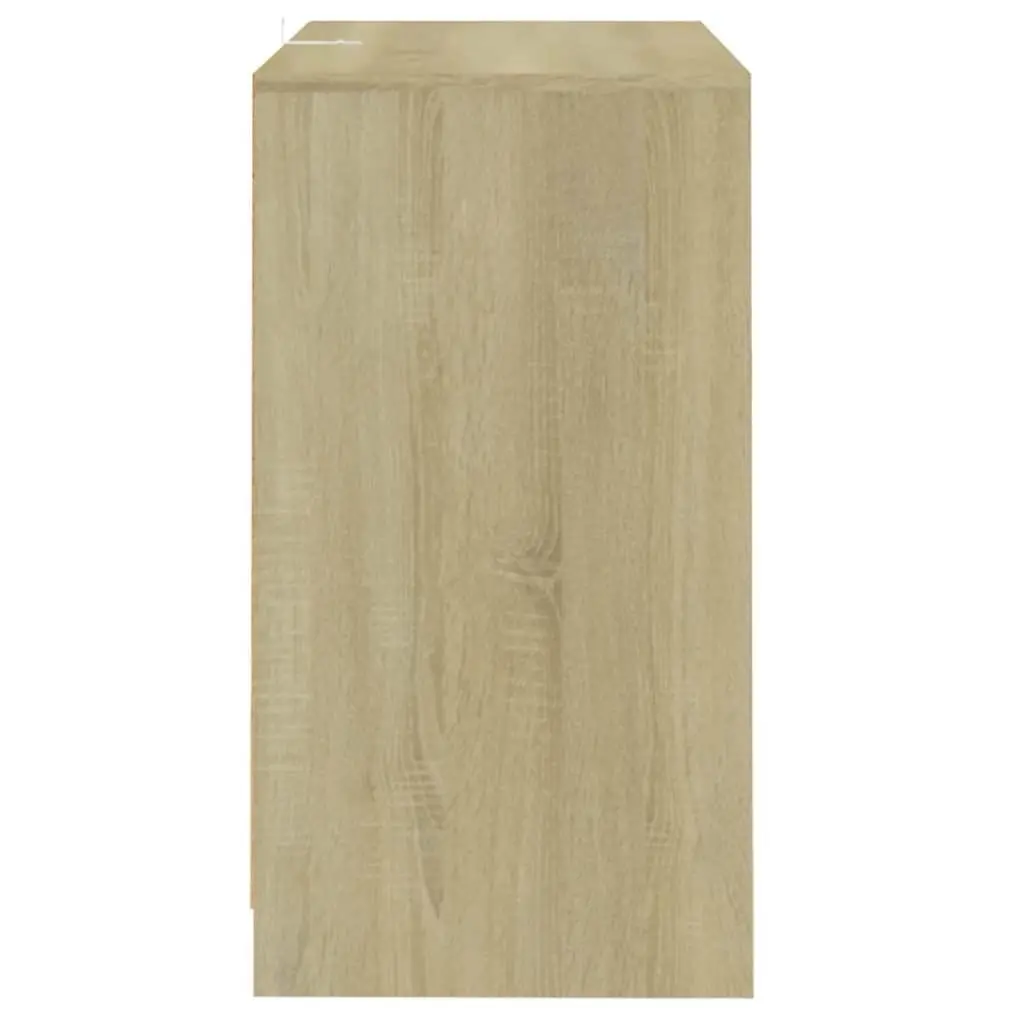 4-Door Minimalist Brown Sideboard Storage Cabinet