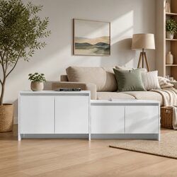 Specifications of High Gloss White 4 Door TV Cabinet