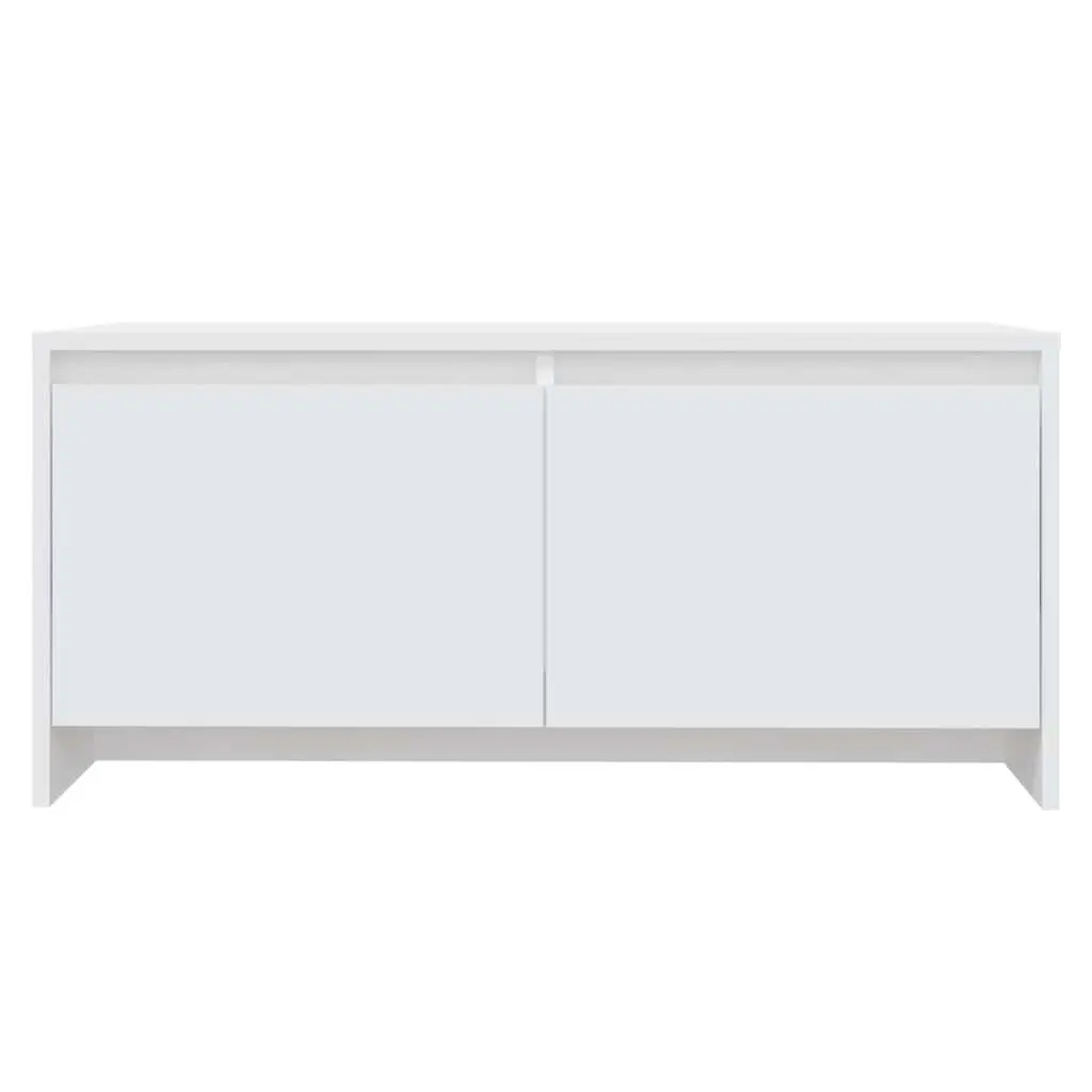 White Coffee Table with Storage Drawers Modern Living Room Accent Furniture