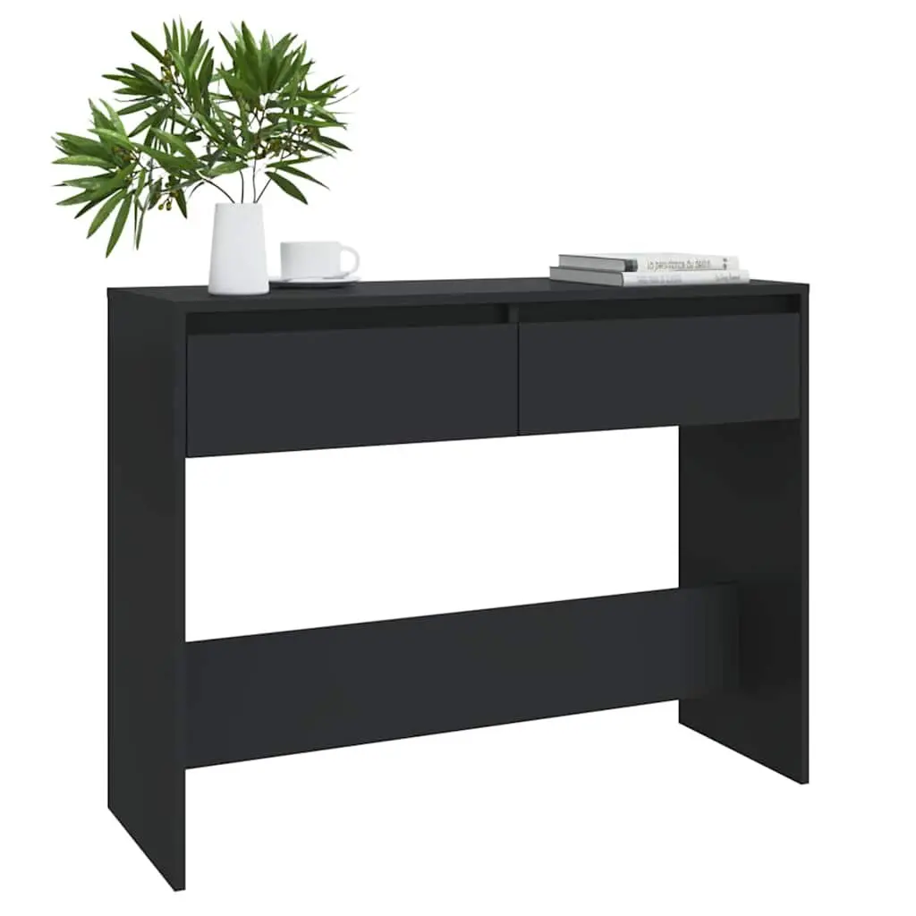Console Table Hallway Entrance Accent Side Table Black 100 x 35 x 76.5 cm