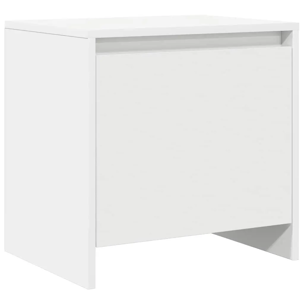 Bedside Cabinet White Engineered Wood Nightstand Storage Bedroom 45cm x 34cm x 44.5cm