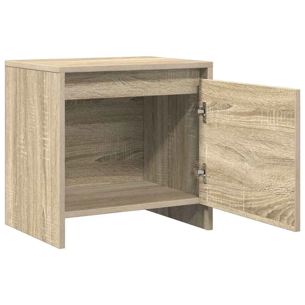 Beige Bedside Cabinet with Storage Door