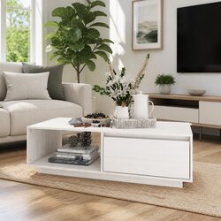 Specifications of Solid Pinewood Coffee Table in White
