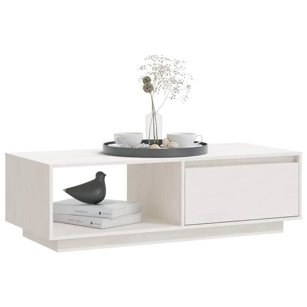 Solid Pinewood Coffee Table in White