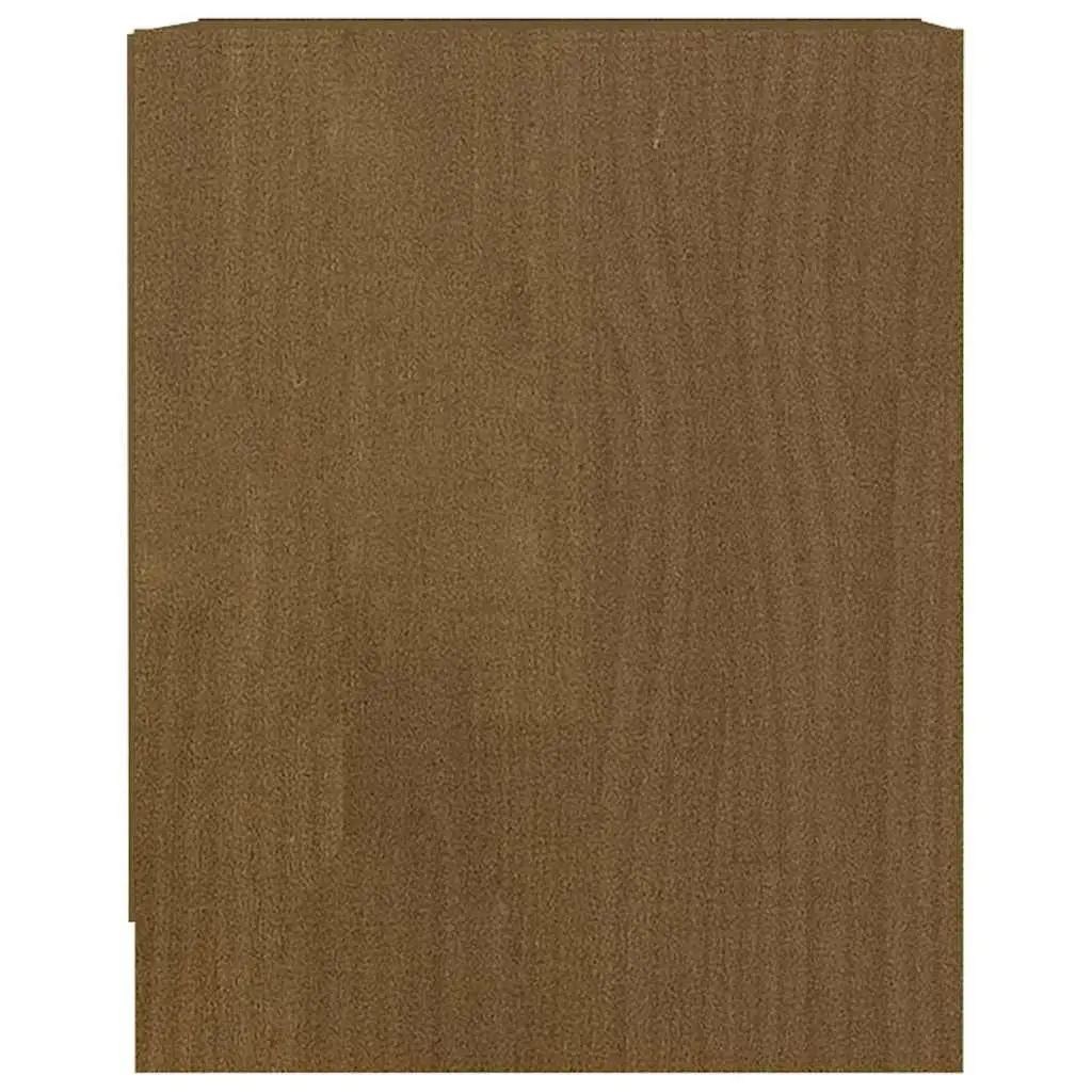 Bedside Cabinets 2 pcs Honey Brown Solid Pinewood Nightstand Storage