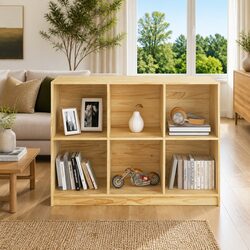 Book Cabinet Dimensions: 104 x 33 x 76 cm, Solid Pine