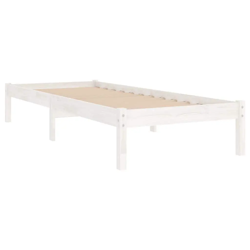 Solid Pinewood Bed Frame for Bedroom 90x190 cm