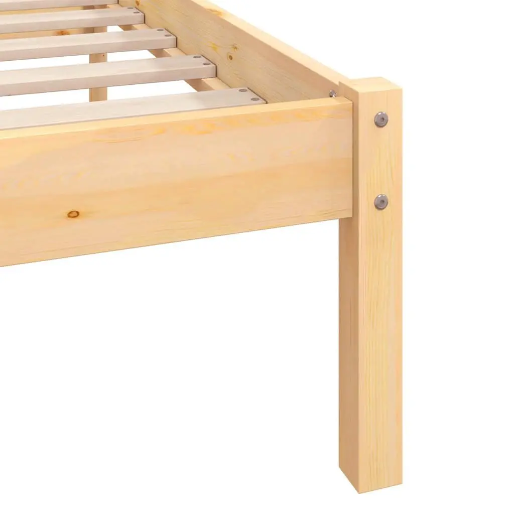 Solid Wood Bed Frame King Size 183x203cm Brown Bedroom Furniture Wooden Base