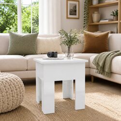 Coffee Table Specifications: White High Gloss, 40x40x42cm