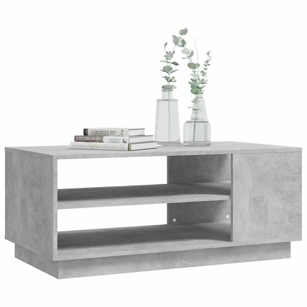 Grey Coffee Table with Shelves