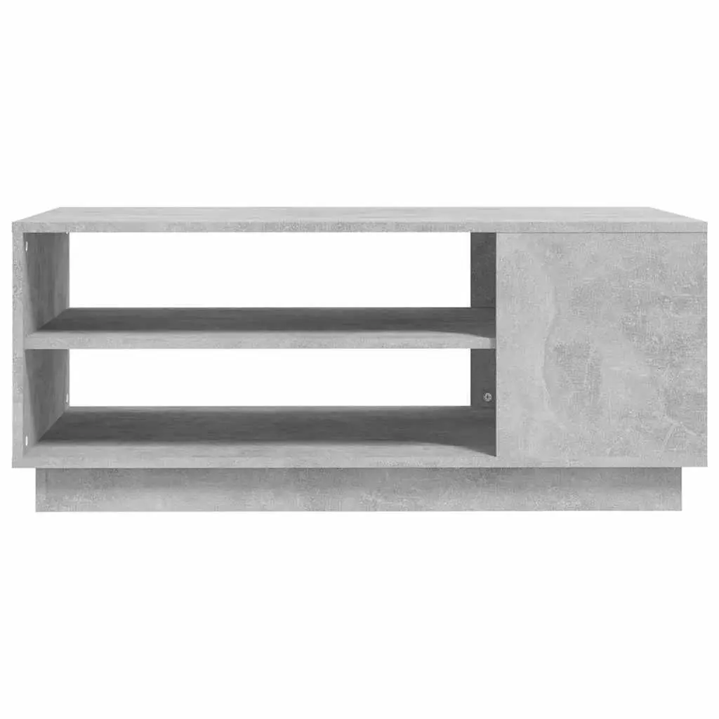 Grey Coffee Table with Shelves