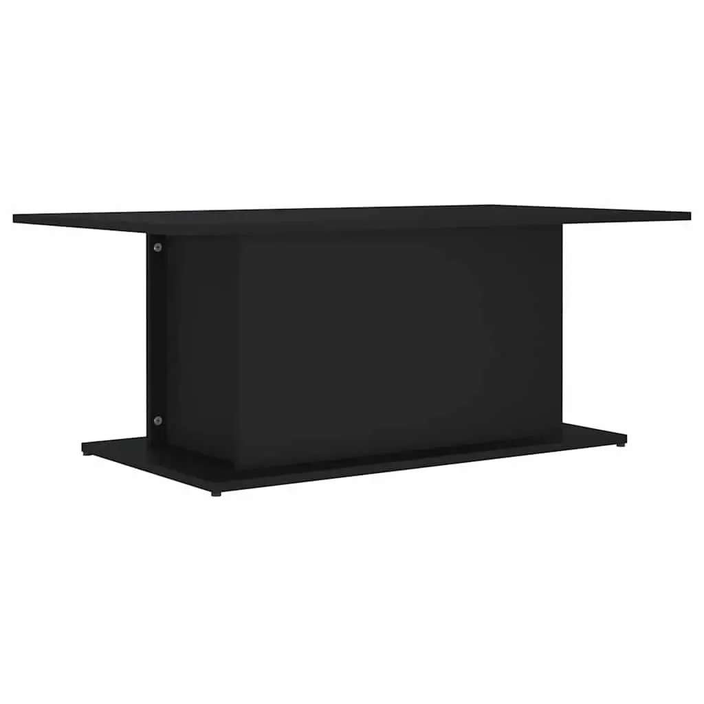 Coffee Table Black Accent Living Room Furniture Engineered Wood Sturdy Durable