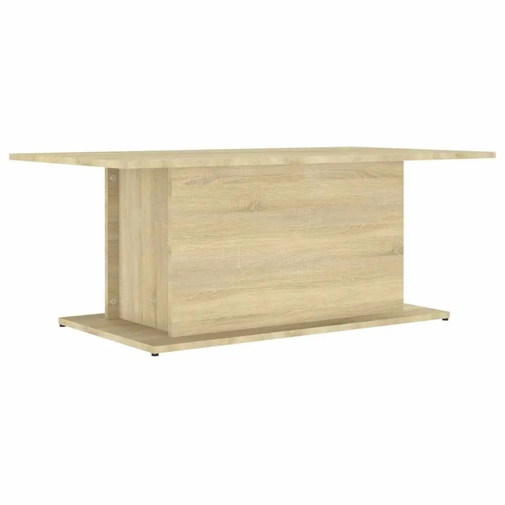 Coffee Table Living Room 102 x 55.5 x 40 cm Engineered Wood Beige Sonoma Oak