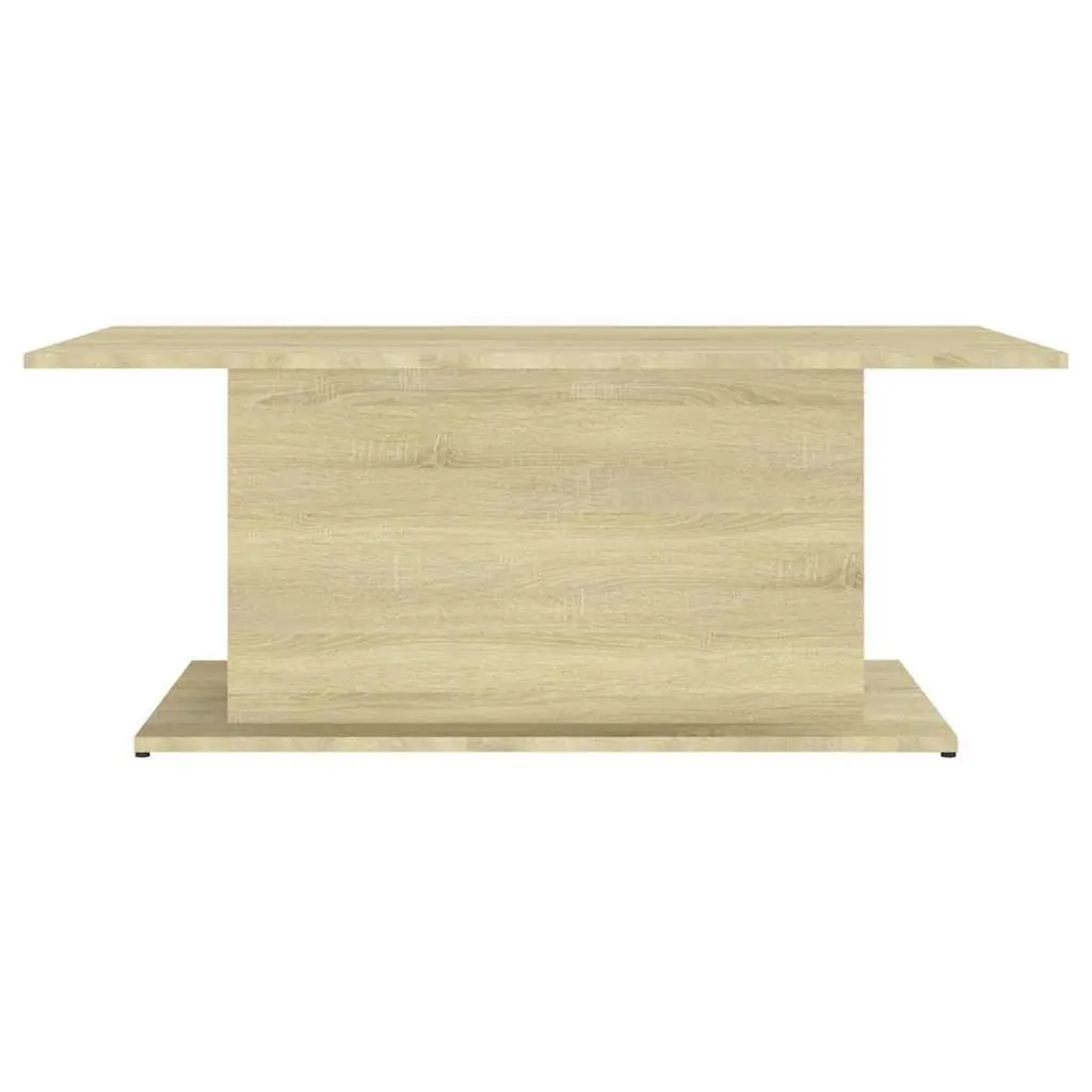 Coffee Table Living Room 102 x 55.5 x 40 cm Engineered Wood Beige Sonoma Oak