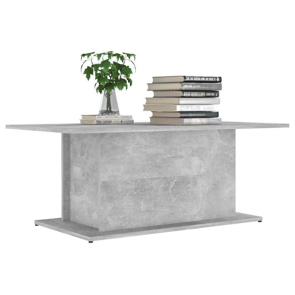 Coffee Table Grey Engineered Wood Living Room Accent Furniture 102x55.5x40cm