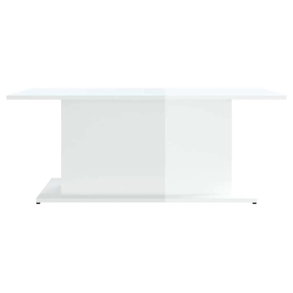 Coffee Table for Living Room High Gloss White 102x55.5x40cm