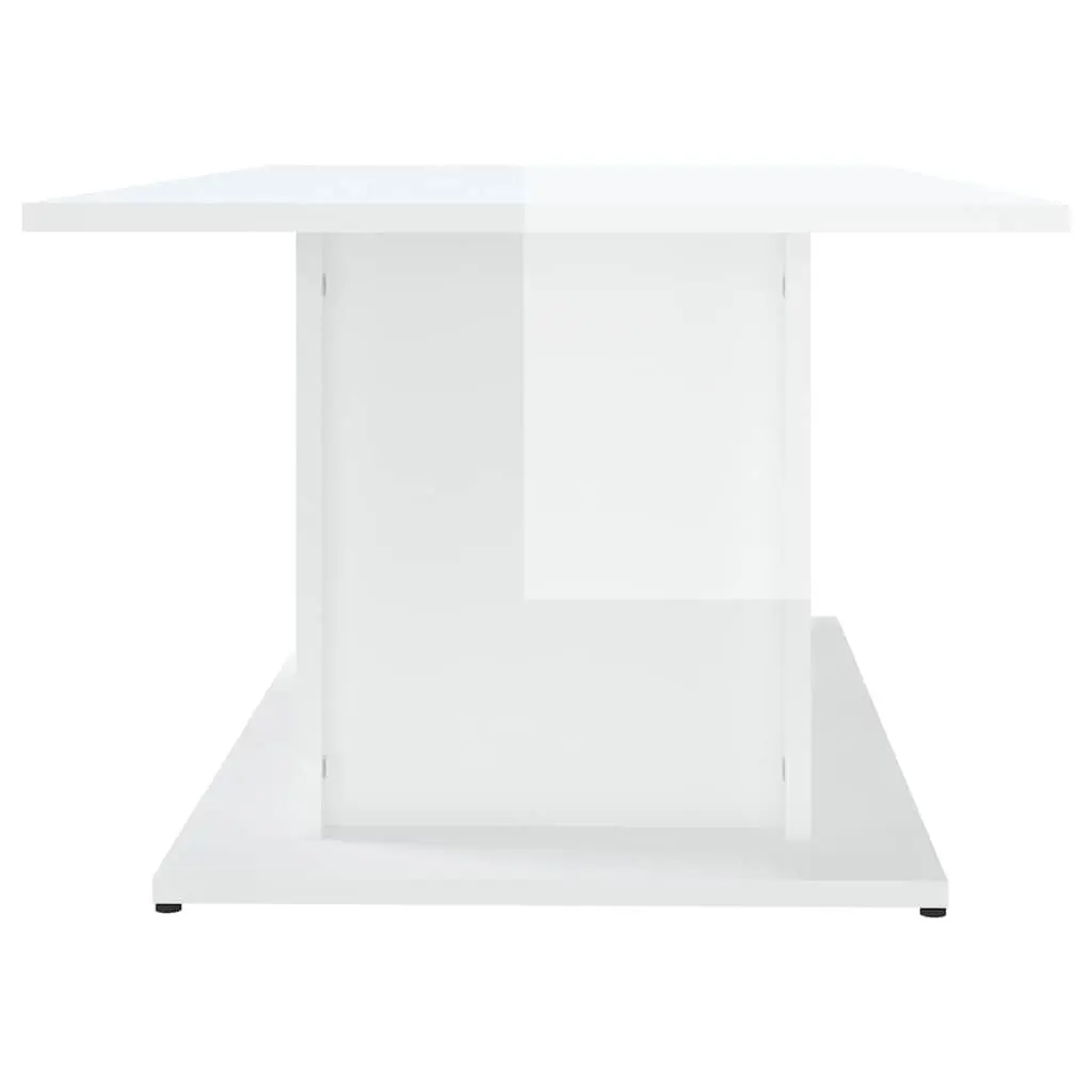 Coffee Table for Living Room High Gloss White 102x55.5x40cm