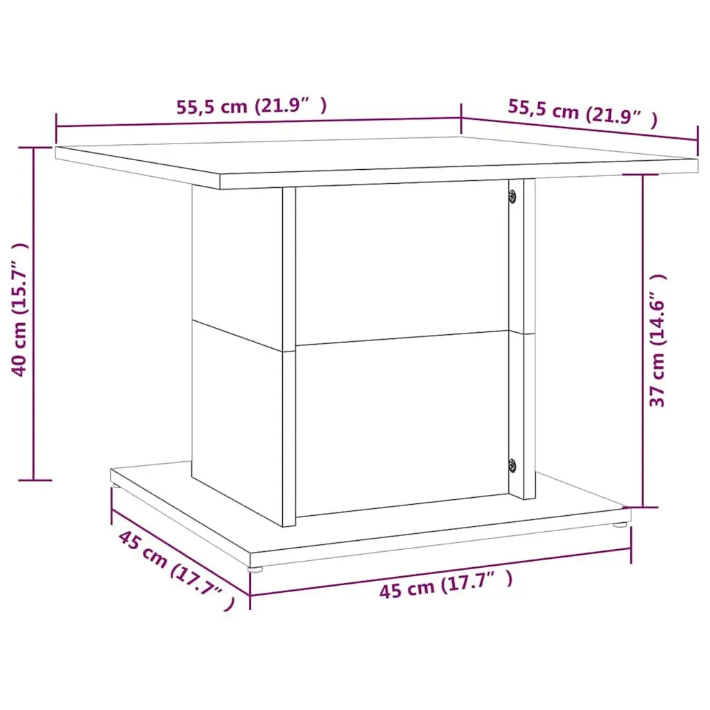 White Coffee Table in Engineered Wood