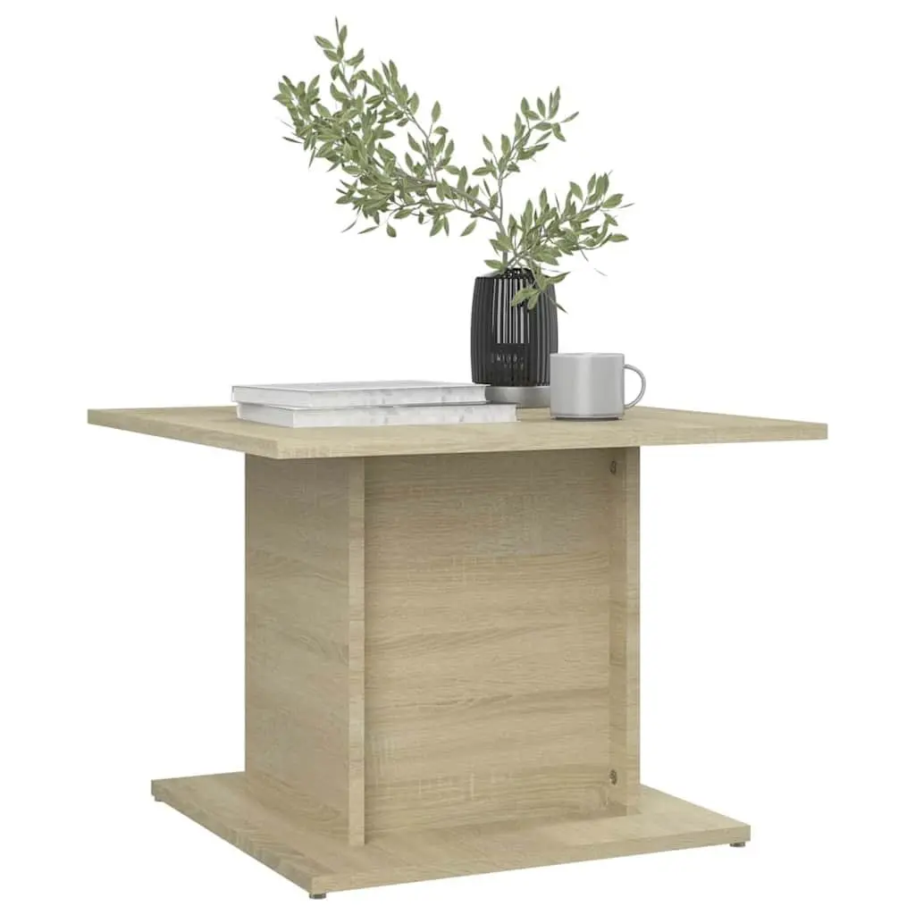 Coffee Table Beige Sonoma Oak Look 55.5x55.5x40cm Living Room Accent Furniture