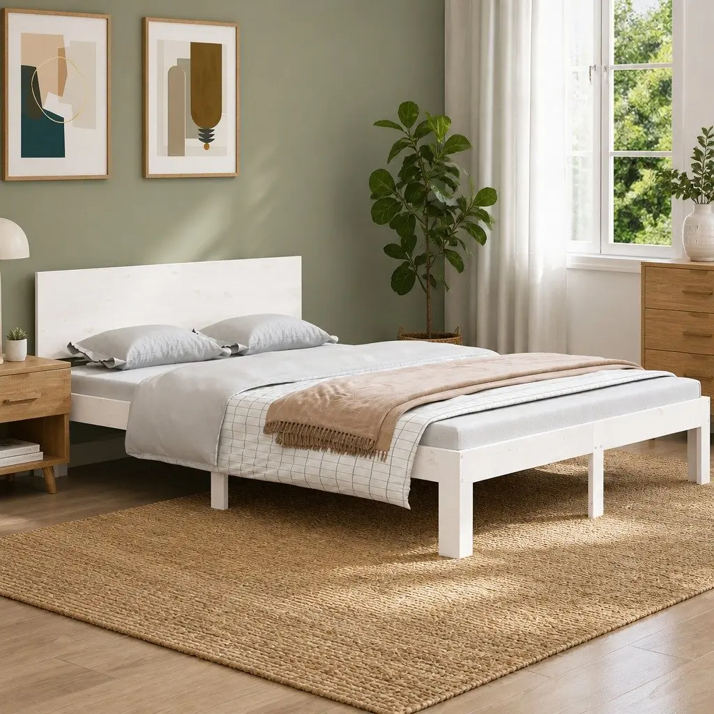 Solid Pine Wood Bed Frame 150x200cm