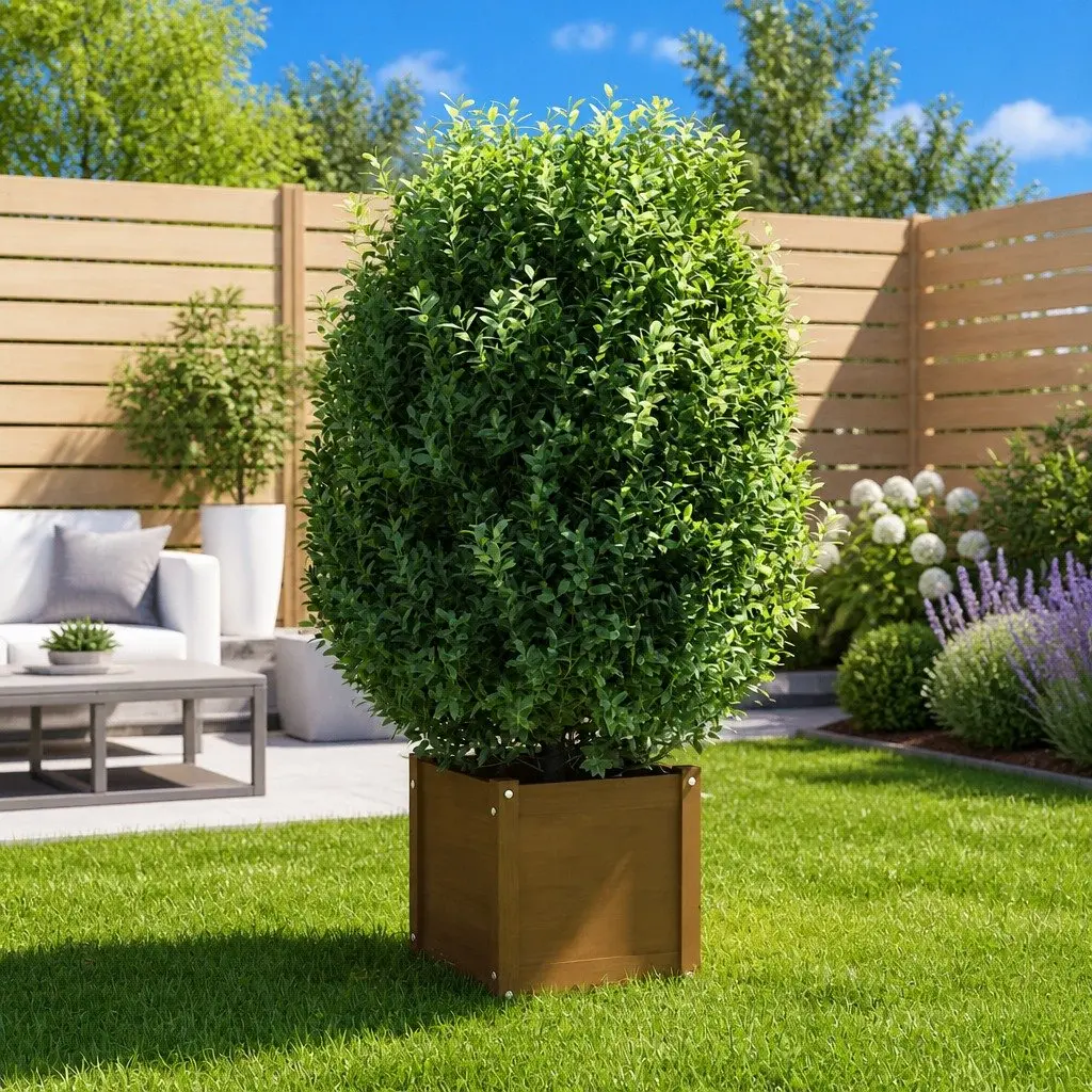 Garden Planter Box, Solid Pinewood, 40x40x40 cm